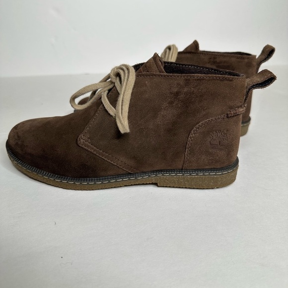 Timberland Suede Leather Brown Comfort‎ Ankle Boots Kids Size: 2.5 - Picture 3 of 15